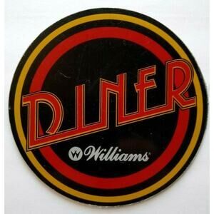 Diner Pinball Keychain Promo Drink Coaster Plastic 1990 NOS Original